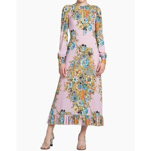 ETRO Floral Cut-Out Midi-Dress size FR 38/ US 2